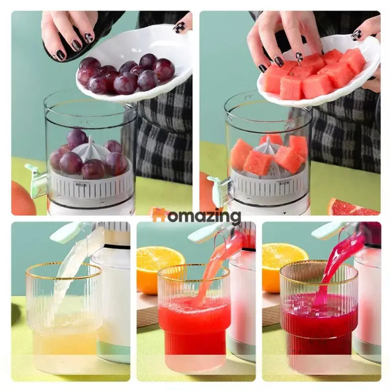Portable Electric Citrus Juicer wireless charging