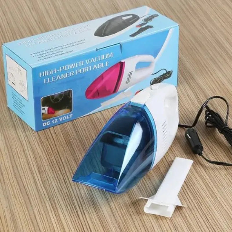 Blue Car Vacuum in use