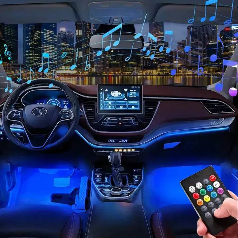Car Interior LED Strip Lights remote control