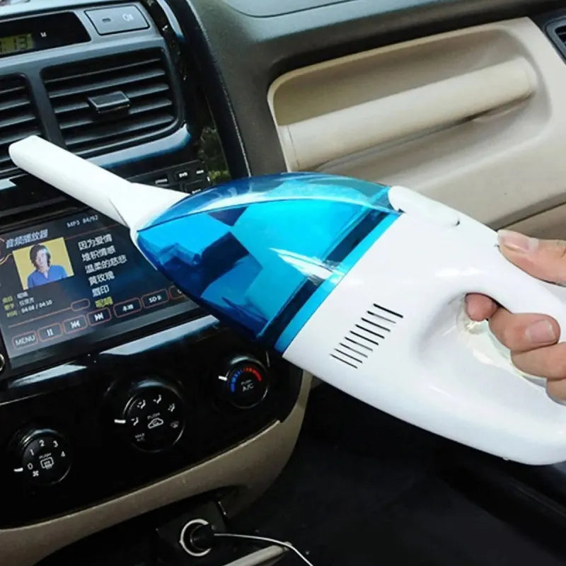 Blue Car Vacuum cleaning car