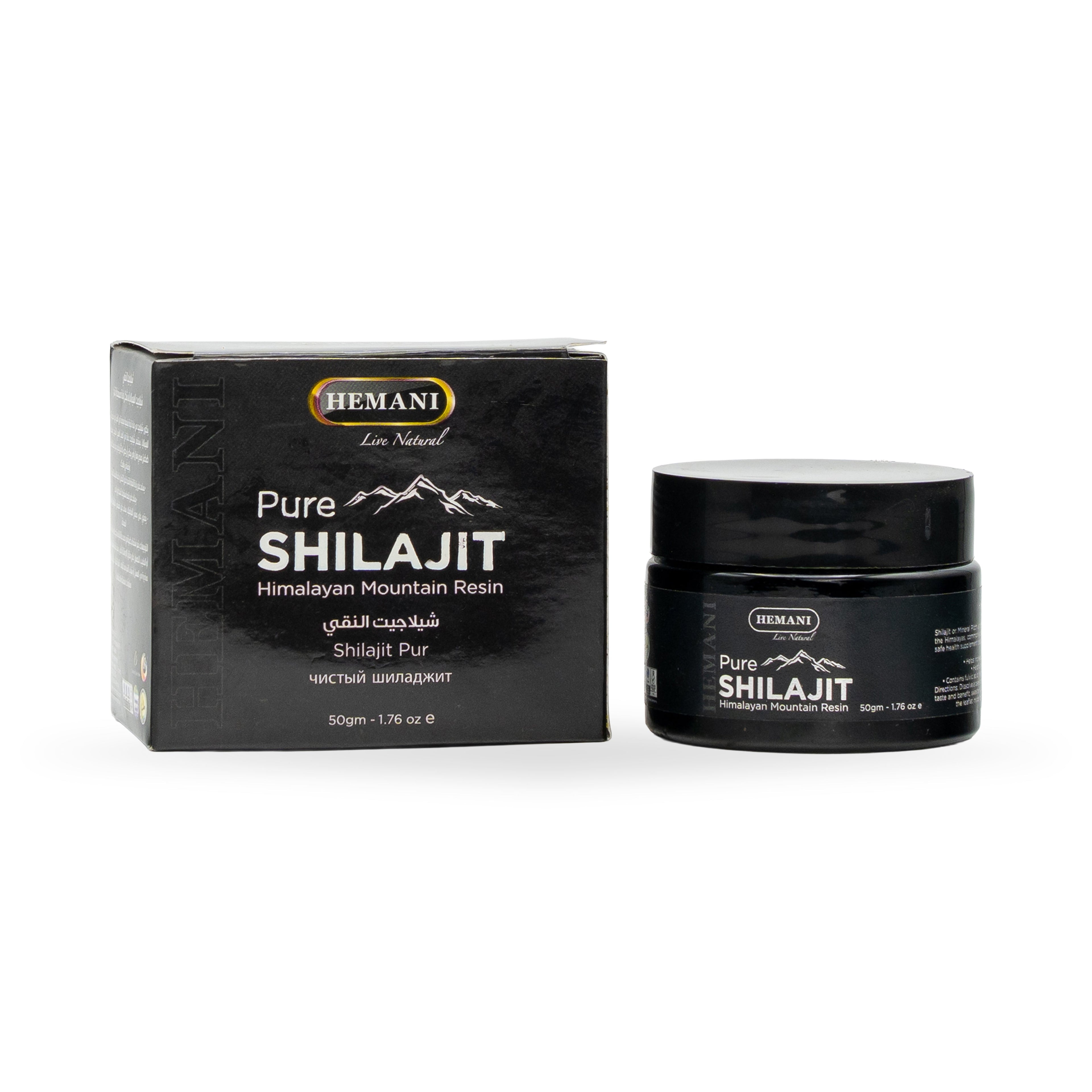 HEMANI Pure Shilajit Himalayan Mountain Resin 50g jar
