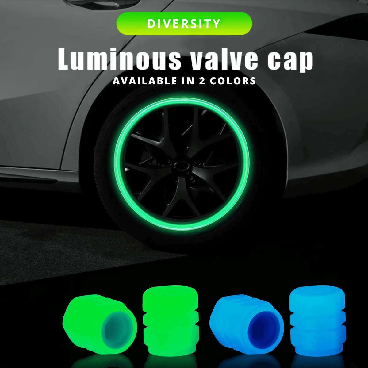 Car Luminous Tire Valve Caps main view