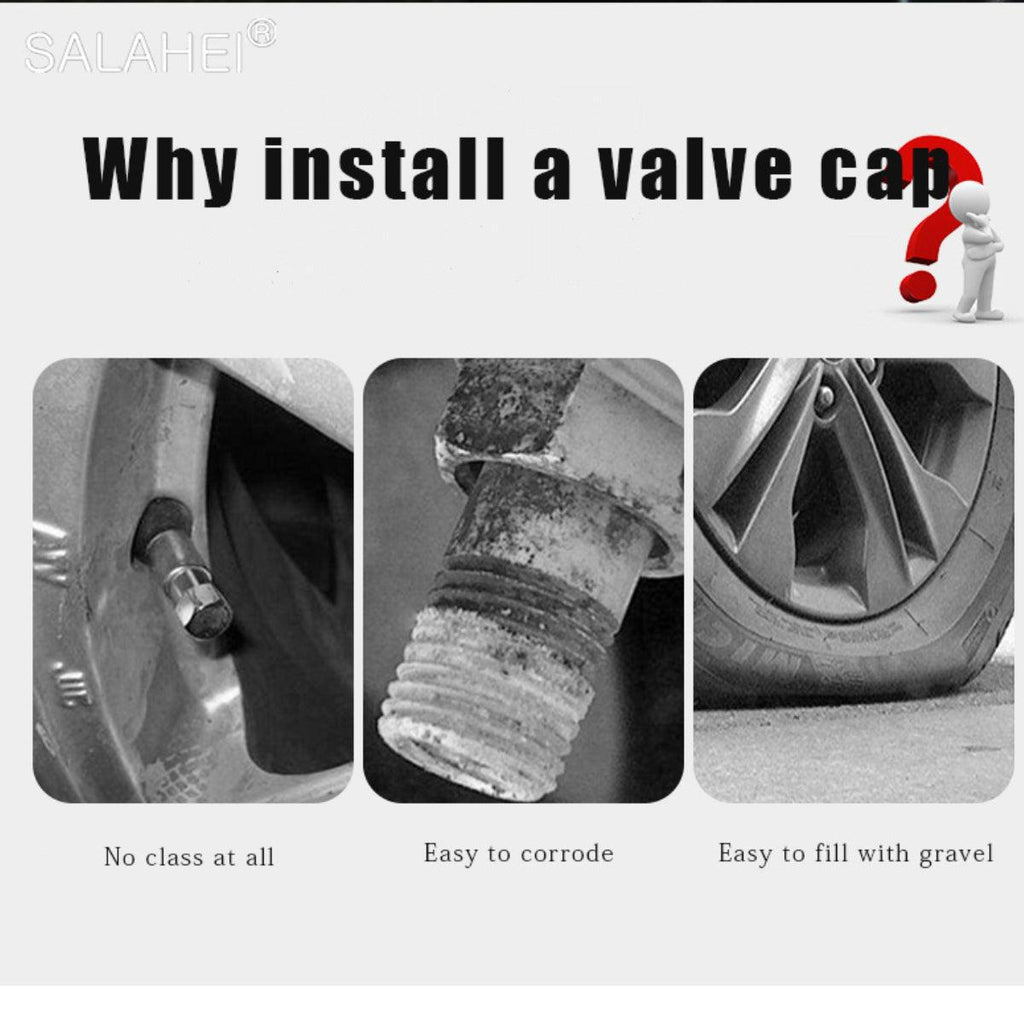 Car Luminous Tire Valve Caps glowing