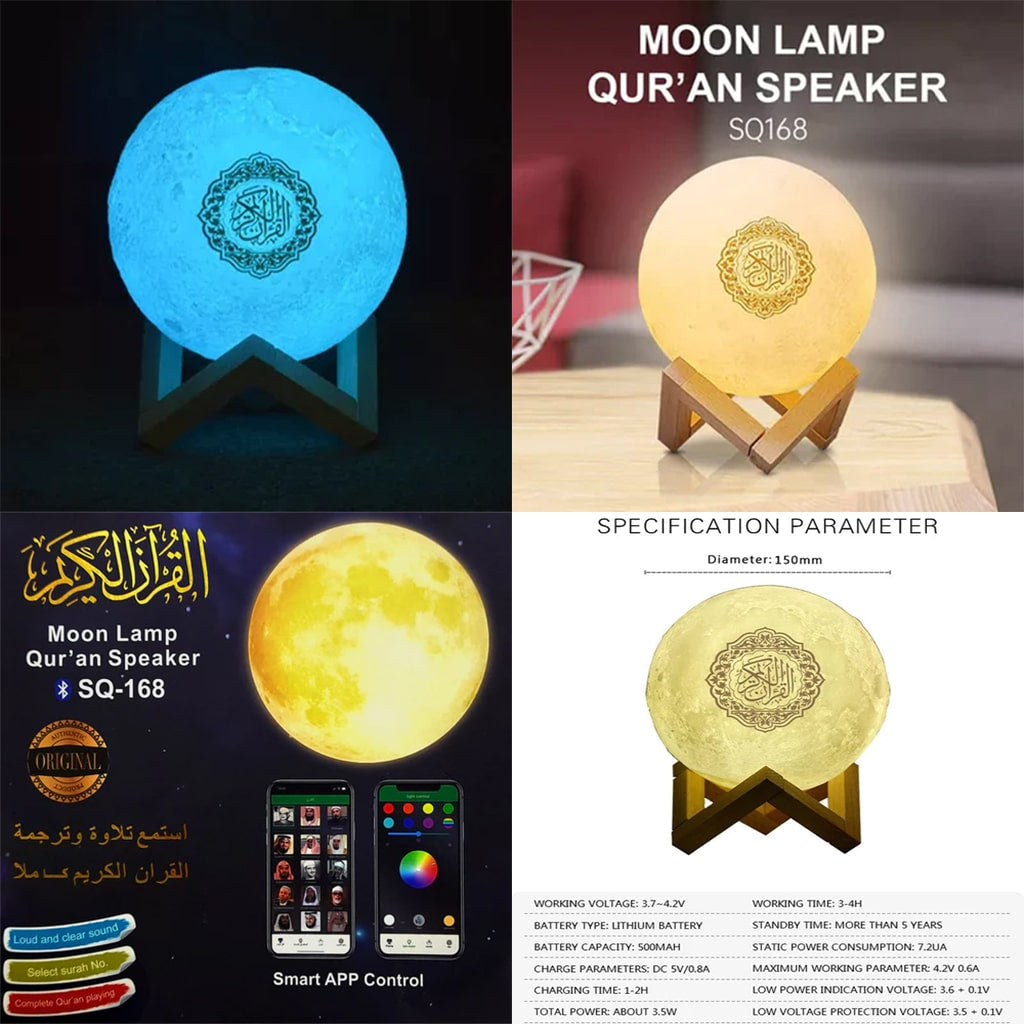Moon Lamp Quran Speaker colors