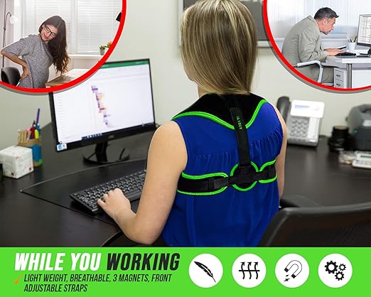 Magnetic Posture Corrector – Back Support Brace for Neck Hump and Pain Relief