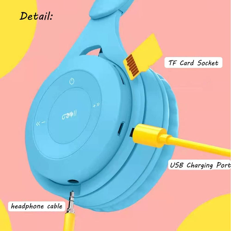 Wireless Bluetooth Headphones – Hi-Fi Stereo Sound, Foldable Headset with Mic