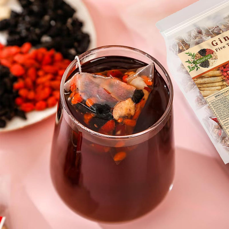 Ginseng Five Treasure Tea - Kidney Health Herbal Blend