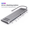 محطة وصل USB-C متعددة الوظائف 14 في 1