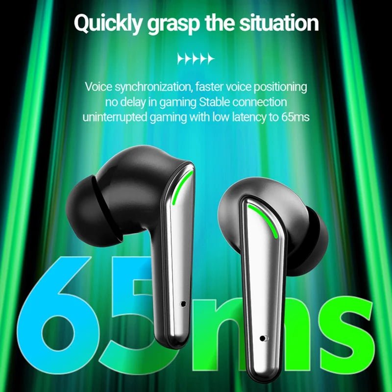 TWS Wireless Gaming Headset – HiFi Stereo Sound with Low-Latency Mode