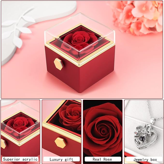 Rotating Rose Gift Box closed