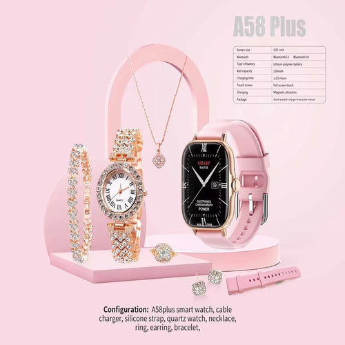 A58 Plus 6-in-1 Smartwatch Set main view